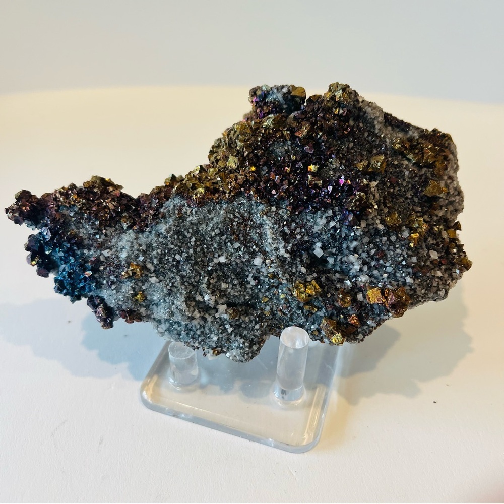 Chalcopyrite Geode with Stand